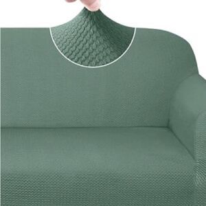 Granbest Chair Cover Stretch Jacquard Slipcover Furniture Protector Matcha Green